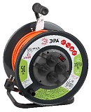 Удлинитель силовой ЭРА RMx-4es-3x1,5-50m-IP44 на металлической катушке c заземлением 4 розетки 50м ПВС 3х1.5мм2