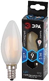 Лампочка светодиодная ЭРА F-LED B35-9w-840-E14 frost Е14 / Е14 9Вт филамент свеча матовая нейтральный белый свет