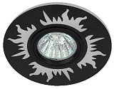 DK LD30 BK Светильник ЭРА декор cо светодиодной подсветкой MR16, 220V, max 11W, черный (50/800)