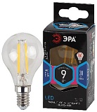 Лампочка светодиодная ЭРА F-LED P45-9W-840-E14 E14 / Е14 9Вт филамент шар нейтральный белый свет