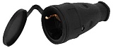 Розетка ЭРА RX10-B-IP44 каучуковая c заземлением 16А IP44 прямая черная