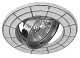 ST7A CH/WH Светильник ЭРА штампованный поворотный MR16,12V/220V, 50W белый/хром (100/2100)