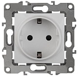 12-2101-01 ЭРА Розетка 2P+E Schuko, 16A-250В, IP20, Эра12, белый (10/100/2800)