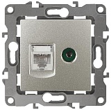 12-3110-15 ЭРА Розетка комбинированная RJ45+TV, IP20, Эра12, перламутр (10/100/3200)
