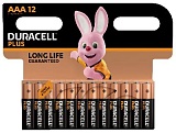 Батарейки Duracell 5014217 ААА алкалиновые 1,5v 12 шт. LR03-12BL PLUS
