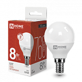 Лампа сд LED-ШАР-VC 8Вт 230В Е14 4000К 760Лм IN HOME