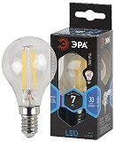 Лампочка светодиодная ЭРА F-LED P45-7w-840-E14 E14 / Е14 7 Вт филамент шар нейтральный белый свет