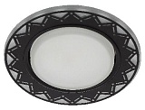 DK LD27 WH/BK Светильник ЭРА декор cо светодиодной подсветкой GX53, белый/черный (30/720)