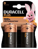 Батарейки Duracell 5014434 D алкалиновые 1,5v 2 шт. LR20-2BL PLUS