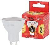 Лампочка светодиодная ЭРА RED LINE ECO LED MR16-5W-827-GU10 GU10 5Вт софит теплый белый свет
