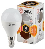 Лампочка светодиодная ЭРА STD LED P45-9W-827-E14 E14 / Е14 9Вт шар теплый белый свет