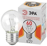Лампочка ЭРА P45 60Вт Е27 / E27 230В шар прозрачный цветная упаковка