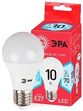 Лампочка светодиодная ЭРА RED LINE ECO LED A60-10W-840-E27 E27 / Е27 10Вт груша нейтральный белый свет