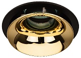 Встраиваемый светильник декоративный ЭРА KL103 BK/GD MR16 GU5.3 черный золото