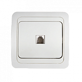 Розетка компьютерная одинарная RJ-45 CLASSICO белая 2131 IN HOME