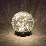 ERASF012-24 ЭРА Садовый светильник Шар на солнечной батарее, 15 LED 15 cм (12/144)