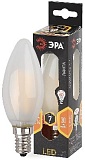 Лампочка светодиодная ЭРА F-LED B35-7W-827-E14 frost Е14 / E14 7Вт филамент свеча матовая теплый белый свет
