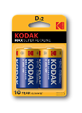 Батарейки Kodak LR20-2BL MAX SUPER Alkaline [KD-2] (20/100/3200)