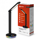Светильник наст сд PLUS ССО-16Ч 12Вт 600Лм RGB, сенсор, USB разъем, адапт ЧЕРНЫЙ IN HOME
