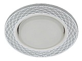 DK LD37 WH/WH Светильник ЭРА декор cо светодиодной подсветкой GX53, белый/белый (30/720)