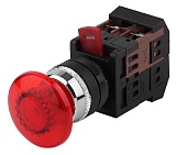 Кнопка ЭРА BBG30-AEA-K04E АEА-22 Грибок красный d22мм 1з+1р
