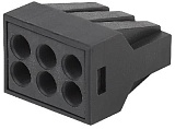 Клемма ЭРА с пастой серия 306 6 отверстий 0.5-2.5 мм2 упаковка 4 шт.