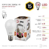 Лампочка светодиодная ЭРА STD LED A60-15W-827-E27 E27 / Е27 15 Вт груша теплый белый свет