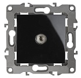 12-3101-06 ЭРА Розетка TV одиночная, IP20, Эра12, чёрный (10/100/3200)