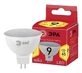 Лампочка светодиодная ЭРА RED LINE ECO LED MR16-9W-827-GU5.3 GU5.3 9Вт софит теплый белый свет
