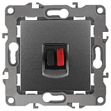 12-3111-12 ЭРА Розетка аудио, IP20, Эра12, графит (10/100/2800)