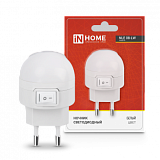 Ночник сд NLE 08-LW белый с выкл вращ 360 град 230В IN HOME