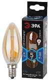 Лампочка светодиодная ЭРА F-LED B35-5W-840-E14 gold Е14 / Е14 5Вт филамент свеча золотистая нейтральный белый свет