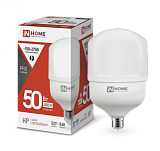 Лампа сд LED-HP-PRO 50Вт 230В Е27 с адаптером E40 4000К 4750Лм IN HOME
