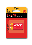 Батарейки Kodak 6F22-1BL SUPER HEAVY DUTY Zinc [K9VHZ-1B] (10/50/9900)