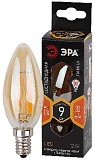 Лампочка светодиодная ЭРА F-LED B35-9W-827-E14 gold Е14 / Е14 9Вт филамент свеча золотистая теплый белый
