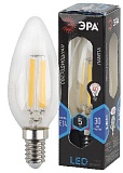 Лампочка светодиодная ЭРА F-LED B35-5W-840-E14 Е14 / Е14 5Вт филамент свеча нейтральный белый свет