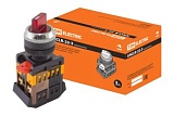 Переключатель АNСLR-22-3 на 3 фикс.полож.красный неон/230В I-O 1з+1р TDM