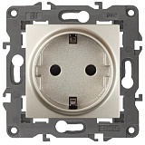 14-2101-04 ЭРА Розетка 2P+E Schuko, 16A-250В, IP20, Эра Elegance, шампань (10/100/2800)