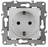 12-2111-01 ЭРА Розетка 2P+E Schuko, 16A-250В, IP20, винт, Эра12, белый (10/100/2100)