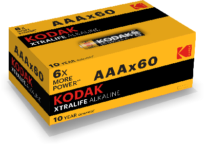 Батарейки Kodak LR03-60 (4S) colour box XTRALIFE Alkaline [K3A-60] (60/1200/38400)
