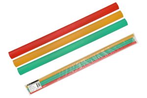 Трубки термоусаживаемые не распространяющие горение, с клеевым слоем, набор 3 цвета (красный, желтый, зеленый) по 3 шт., длиной 1,0 м ТТкНГ(3:1)-39/13 TDM
