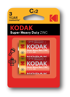Батарейки Kodak R14-2BL SUPER HEAVY DUTY Zinc [KCHZ-2] (20/200/8400)