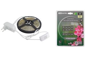 Комплект светодиодной ленты SMD2835-60 LED/м-12 В-4,8 Вт/м-IP65-3000 К (5 м), 24 Вт TDM